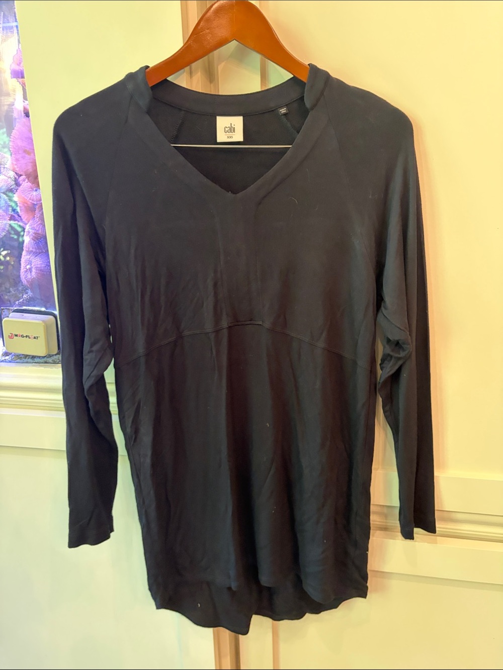 CAbi Navy V-Neck Long Sleeve Tee